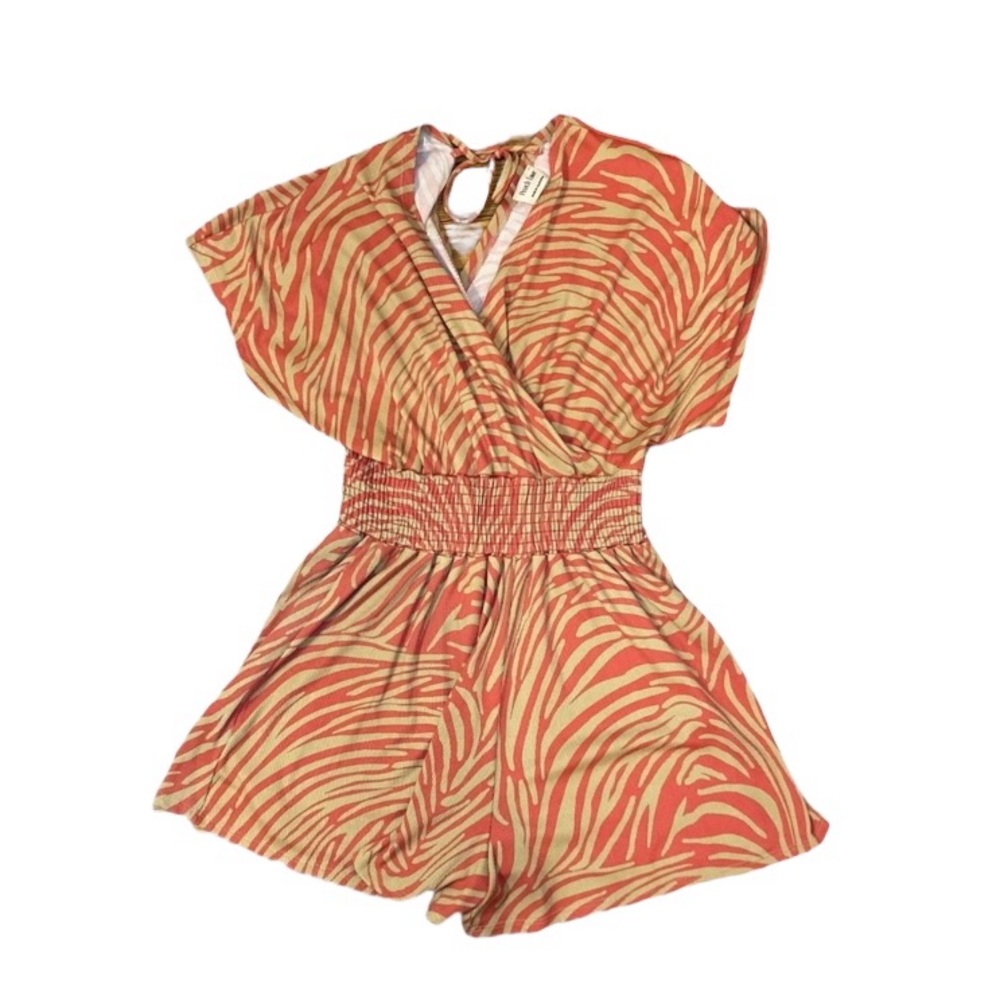 Animal print romper